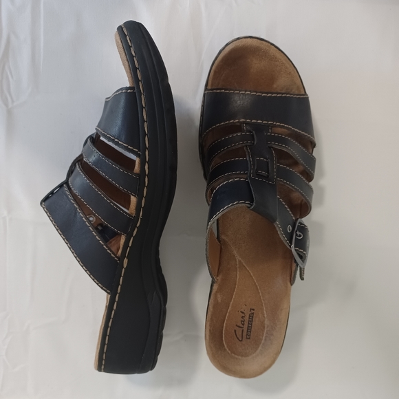 Clarks collection  leather sandals size 10w - Picture 8 of 11